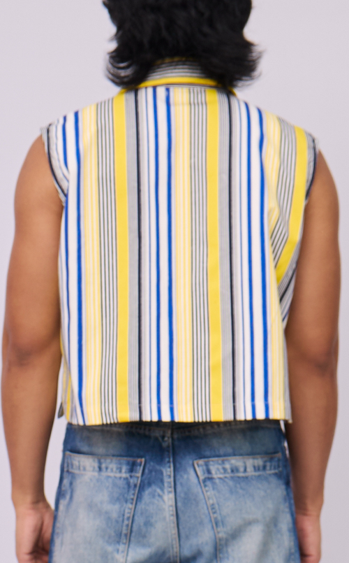 NANO SHIRT - BLUE AND YELLOW STRIPES