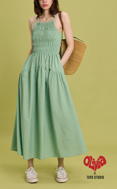OLIVIA DRESS - PISTACHIO