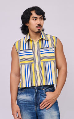 NANO SHIRT - BLUE AND YELLOW STRIPES