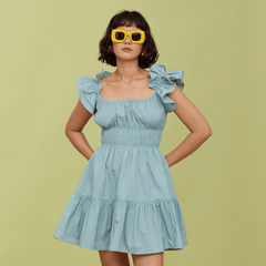 POPPY MINI DRESS - TIFFANY