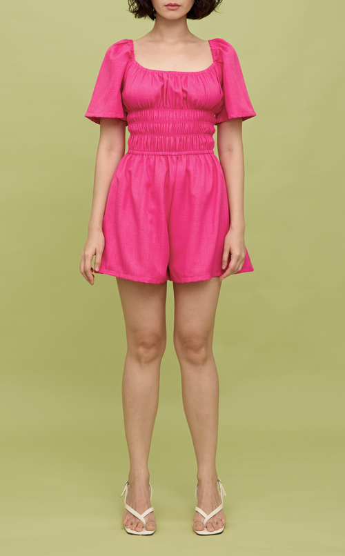 PENNY ROMPER - BARBIE PINK