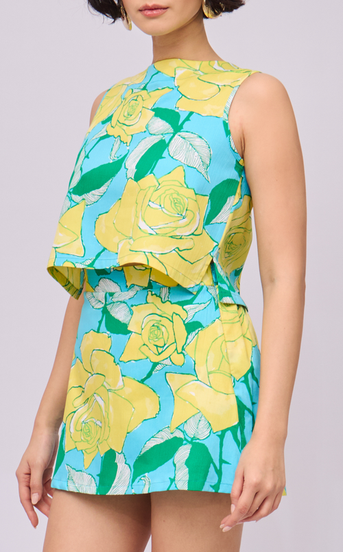 MARTY TOP - RETRO FLORALS