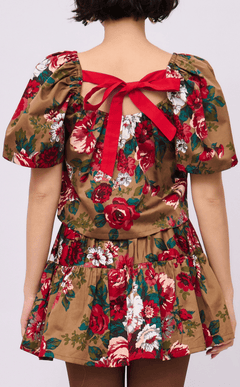 STACY SKORT - VINTAGE RED FLORAL