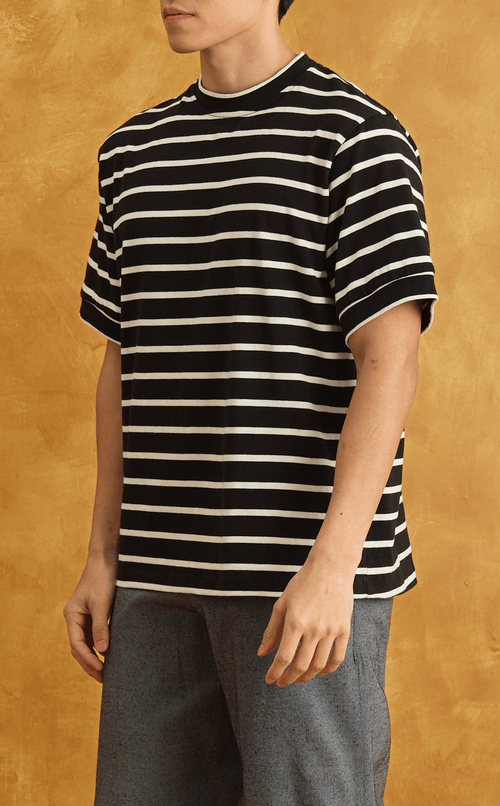 JOSE TEE - BLACK STRIPES