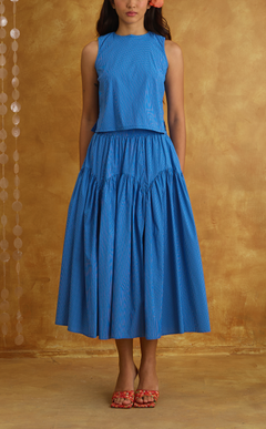 LIGAYA SET - BLUE GRID Shop.TayoStudio