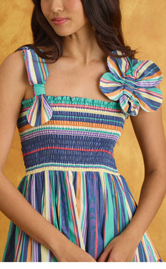 GUITA DRESS - OCEAN STRIPES (PRE ORDER 10 DAYS) Shop.TayoStudio