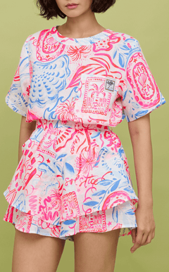 PUERTO SHIRT - NEON TROPICAL LINEN