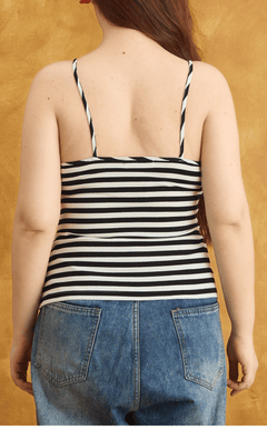 CASSIE TOP - WHITE STRIPES