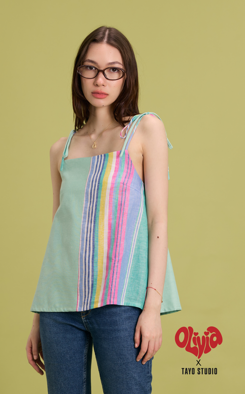 BEATRICE TOP - PISTACHIO COMBI