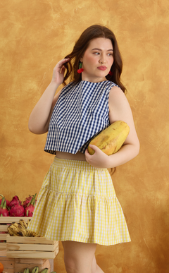 STACY SKORT - YELLOW GINGHAM Shop.TayoStudio