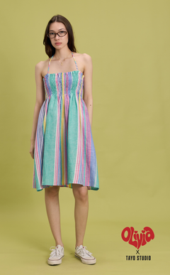 OLI DRESS - MULTICOLOR STRIPES