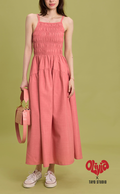 OLIVIA DRESS - SALMON