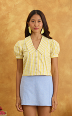 DANI TOP - YELLOW GINGHAM