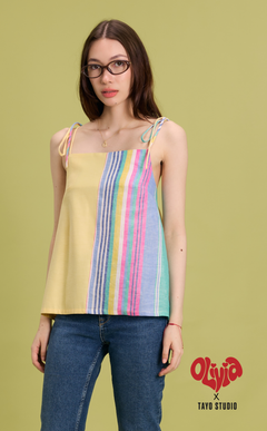 BEATRICE TOP - BUTTER COMBI
