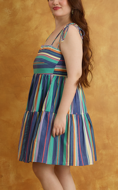 GABI DRESS - OCEAN STRIPES Shop.TayoStudio