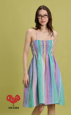OLI DRESS - MULTICOLOR STRIPES