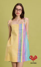 BEATRICE DRESS - BUTTER COMBI