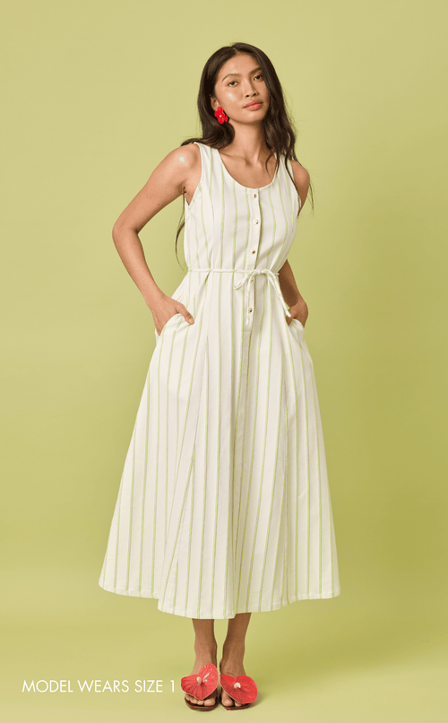 ALMA DRESS - NEON STRIPES