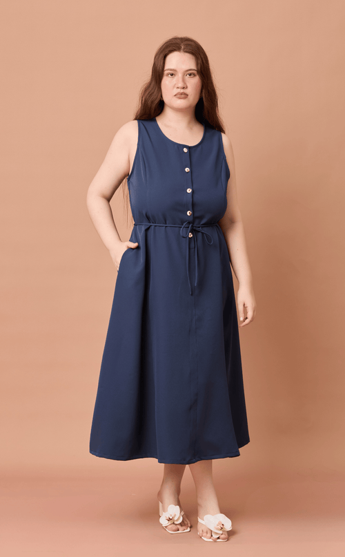 ALMA DRESS - NAVY BLUE