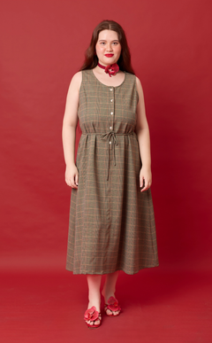 ALMA DRESS - HOUNDSTOOTH PLAID