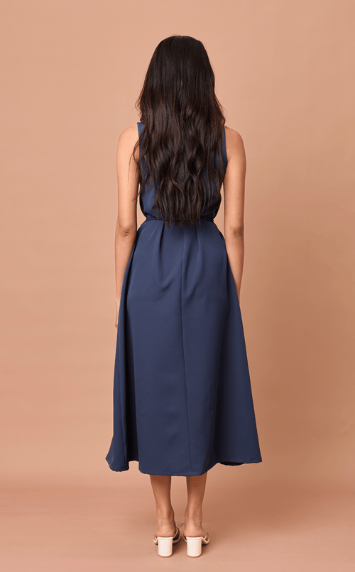 ALMA DRESS - NAVY BLUE