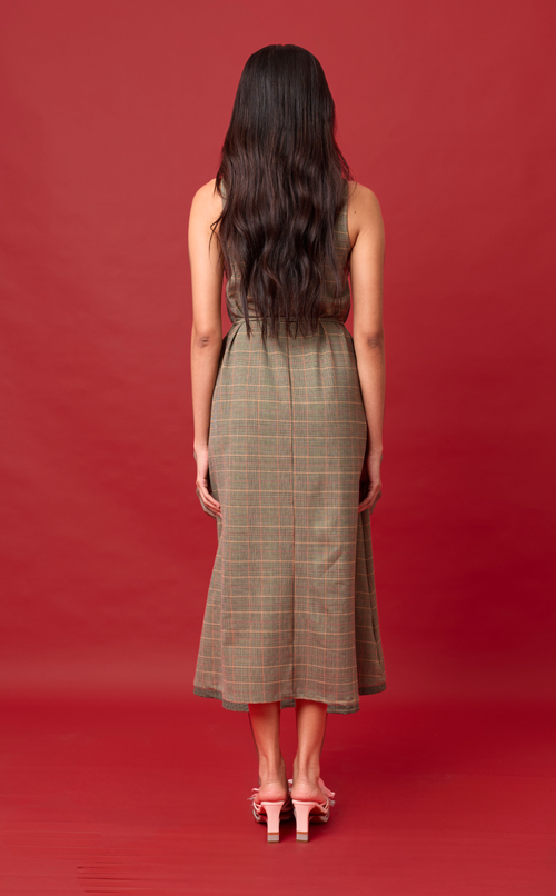 ALMA DRESS - HOUNDSTOOTH PLAID