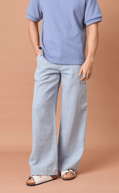 ALON PANTS -  CHEVRON TWEED