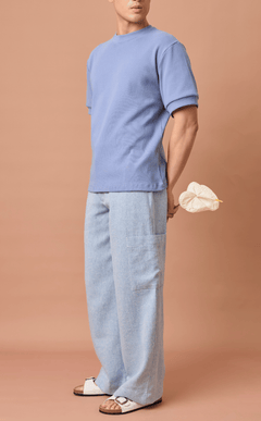 ALON PANTS -  CHEVRON TWEED