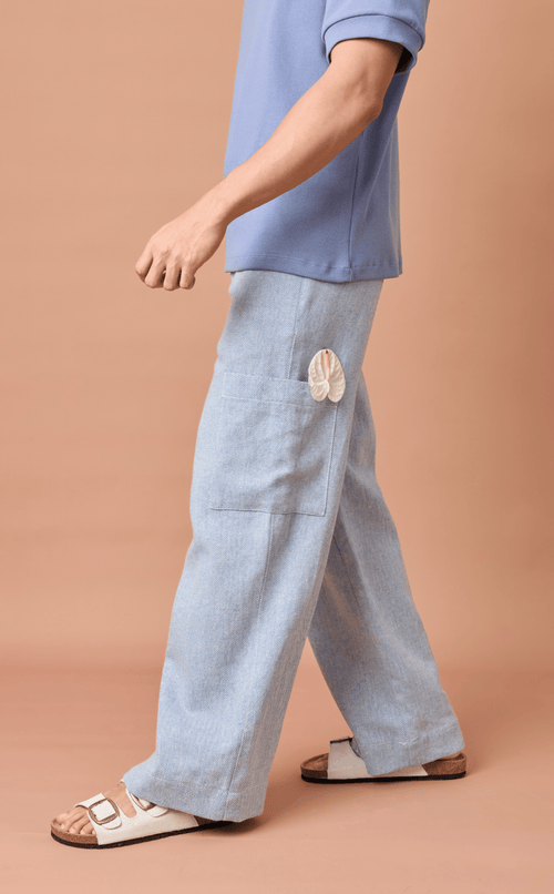 ALON PANTS -  CHEVRON TWEED