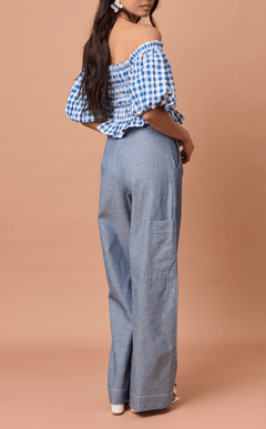 ALON PANTS -  DENIM LINEN