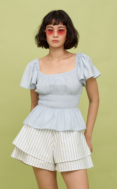 AZUL SHORTS - WHITE NAUTICAL STRIPES