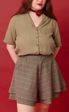 AZUL SHORTS - HOUNDSTOOTH PLAID