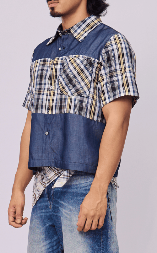 ANTON SHIRT - COMBI DENIM SAPIN-SAPIN