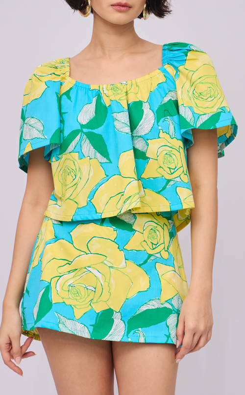 VANIA TOP - RETRO FLORALS