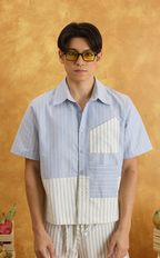 NINYO SHIRT - BLUE NAUTICAL STRIPES