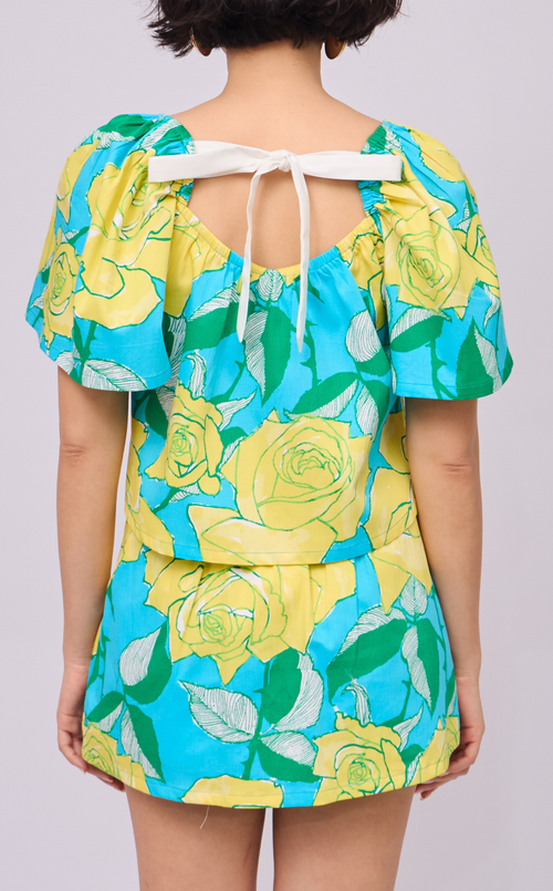 VANIA TOP - RETRO FLORALS