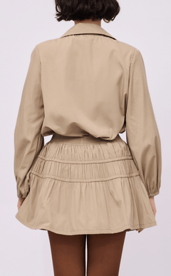 COSETTE SKORT - TAUPE POPLIN
