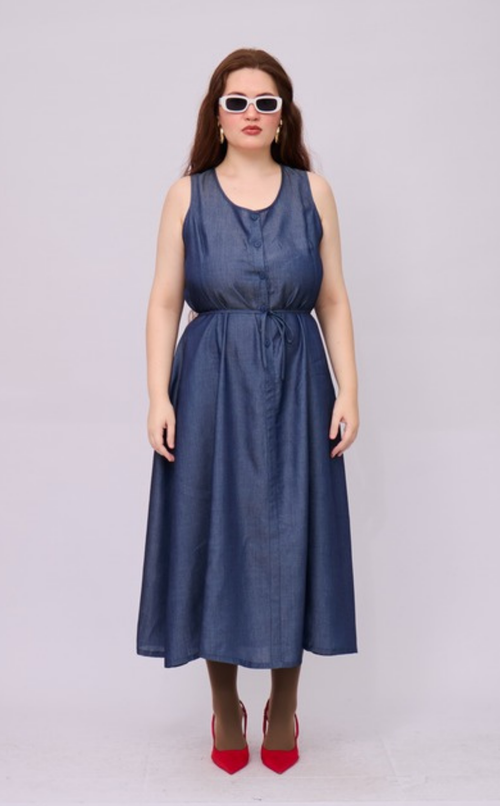 ALMA DRESS - SOFT DENIM CHAMBRAY