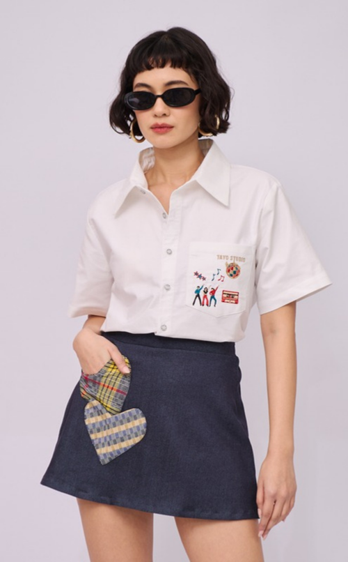 KAROL SKORT - DENIM WITH HEART