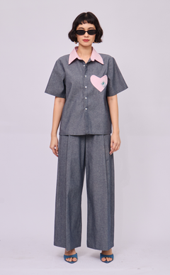 RANDY PANTS - GRAY DENIM CHAMBRAY