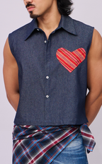 NANO SHIRT - DENIM WITH HEART
