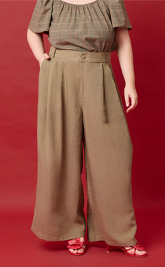 DATU PANTS - OLIVE BANANA LINEN