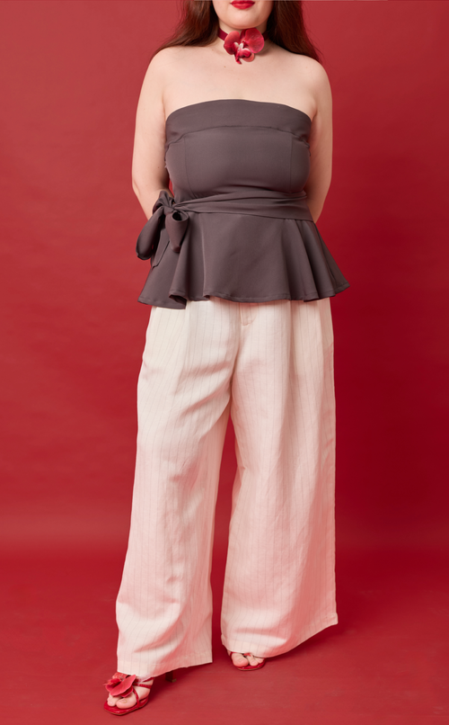 DATU PANTS - WHITE CHALK STRIPES