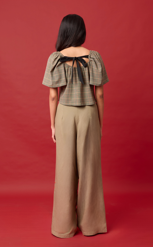 DATU PANTS - OLIVE BANANA LINEN