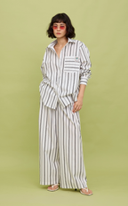 DATU PANTS - BLACK AND WHITE STRIPES