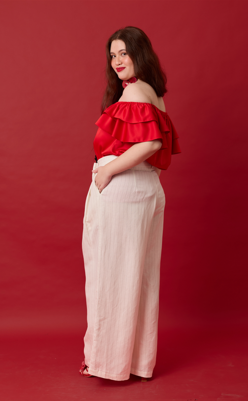 DATU PANTS - WHITE CHALK STRIPES