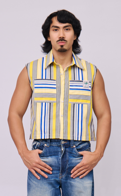 NANO SHIRT - BLUE AND YELLOW STRIPES