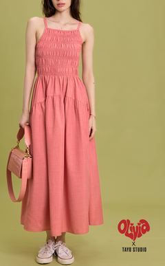 OLIVIA DRESS - SALMON
