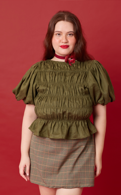 ELENA TOP - ARMY GREEN