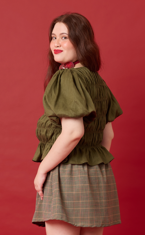 ELENA TOP - ARMY GREEN